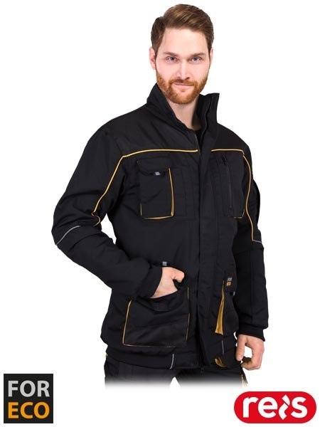 KURTKA OCHRONNA OCIEPLANA - 2XL - CZARNO-ŻÓŁTY