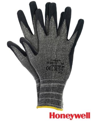 RĘKAWICE OCHRONNE - 7 - SZARO-CZARNY nylon, lycra 10par
