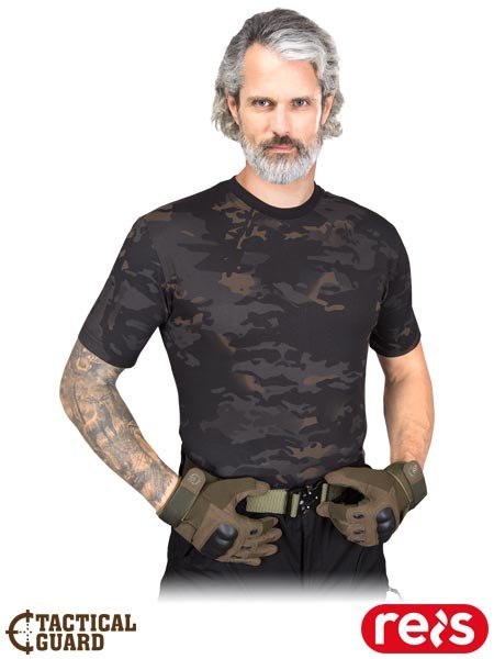 T-SHIRT MĘSKI - 2XL - CIEMNY MORO