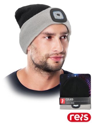 CZAPKA OCHRONNA OCIEPLANA - UNI - CZARNO-SZARY