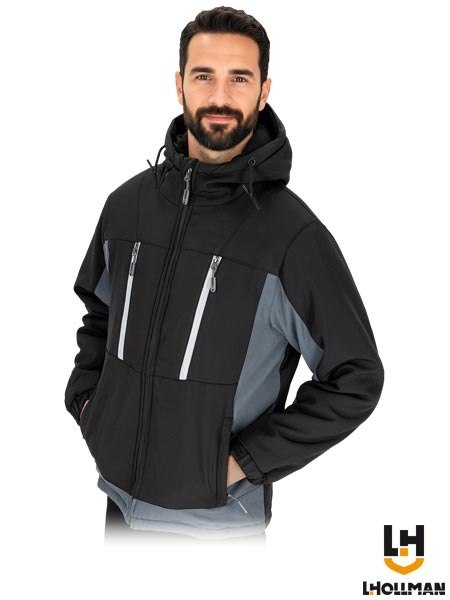 KURTKA OCHRONNA OCIEPLANA - 2XL - CZARNO-SZARY