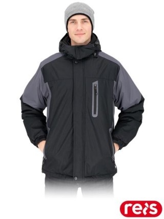 KURTKA OCHRONNA OCIEPLANA - 2XL - CZARNO-SZARY