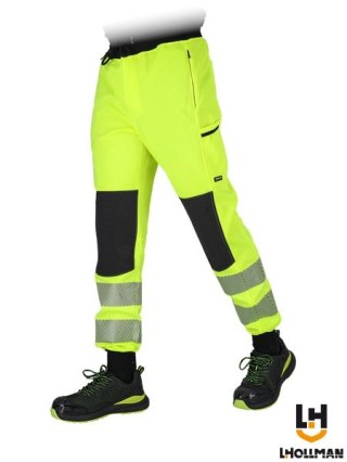 Spodnie dresowe ostrzegawcze fluo, pasy odblaskowe, rip-stop 2XL