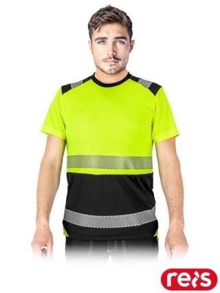 T-SHIRT OCHRONNY - M - ŻÓŁTO-CZARNY
