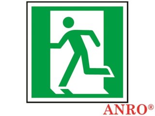 Znak ewakuacyjny „Drzwi ewakuacyjne" ZNAK BEZPIECZEŃSTWA - 150x150 mm PŁYTA ZÓŁTA