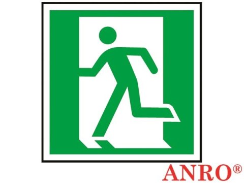 Znak ewakuacyjny „Drzwi ewakuacyjne" ZNAK BEZPIECZEŃSTWA - 150x150 mm PŁYTA ZÓŁTA