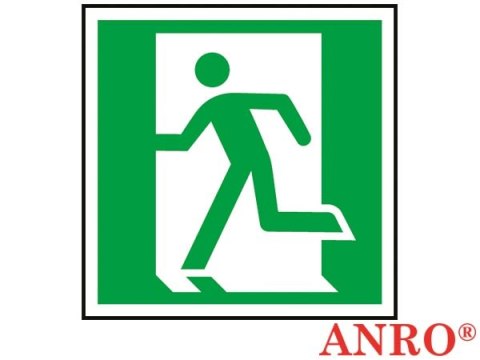 Znak ewakuacyjny „Drzwi ewakuacyjne" ZNAK BEZPIECZEŃSTWA - 150x150 mm PŁYTA PCV