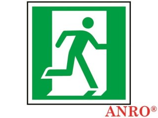 naklejka samoprzylepna, znak ewakuacyjny „Drzwi ewakuacyjne" (w prawo) ZNAK BEZPIECZEŃSTWA - 150x150 mm
