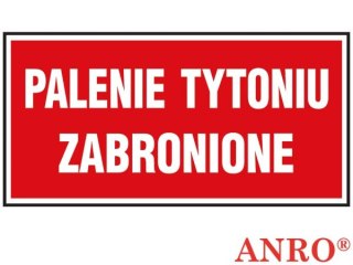 Naklejka samoprzylepna, znak ochrony ppoż. „Palenie tytoniu zabronione".ZNAK BEZPIECZEŃSTWA - 200x400 mm