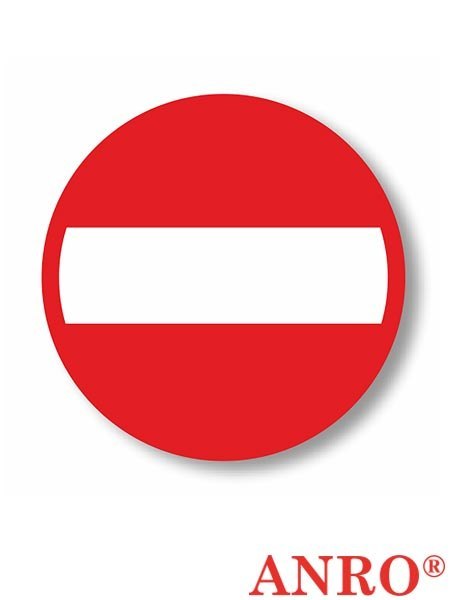 Znak podłogowy Zakaz wjazdu ZNAK BEZPIECZEŃSTWA - 300x300x300 mm