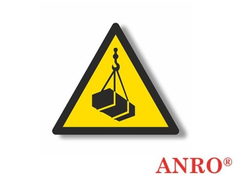 Znak podłogowy Ostrzeżenie przed wiszącymi przedmiotami ZNAK BEZPIECZEŃSTWA - 300x300x300 mm
