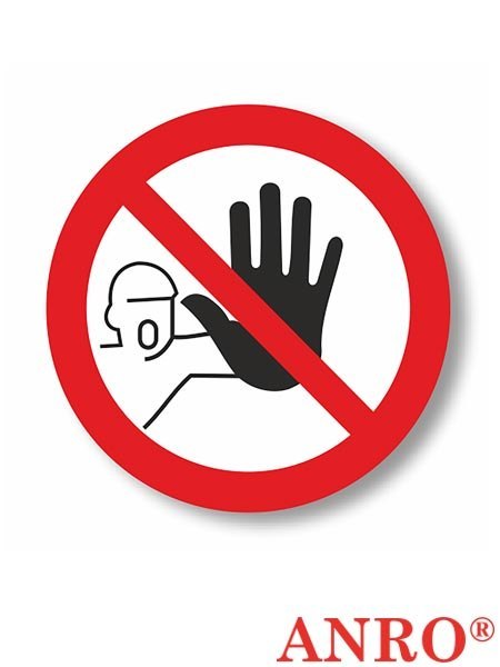 Znak podłogowy Nieupoważnionym wstęp wzbroniony ZNAK BEZPIECZEŃSTWA - fi 300 mm