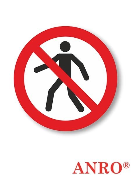 Znak podłogowy Zakaz przejścia ZNAK BEZPIECZEŃSTWA - fi 300 mm