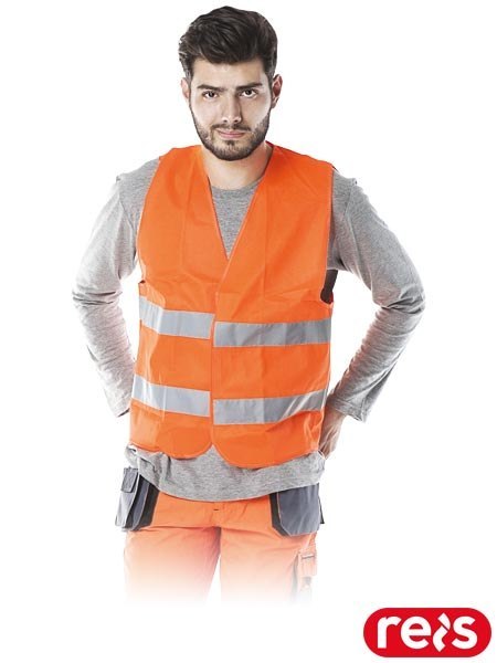 KAMIZELKA OSTRZEGAWCZA - 14XL - POMARAŃCZOWY