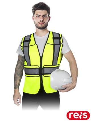 KAMIZELKA OSTRZEGAWCZA - 2XL - ŻÓŁTO-CZARNY
