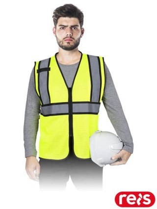 KAMIZELKA OSTRZEGAWCZA - 2XL - ŻÓŁTO-CZARNY