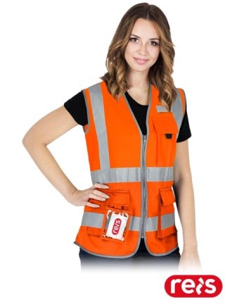 KAMIZELKA OSTRZEGAWCZA - 3XL - POMARAŃCZOWY