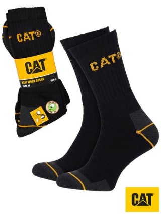 Skarpety robocze CAT Caterpillar czarne bawełniane 3 pary 43-46