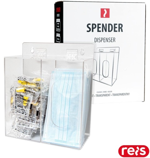 DYSPENSER PODWÓJNY NA MASECZKI, CZEPKI, ITP.