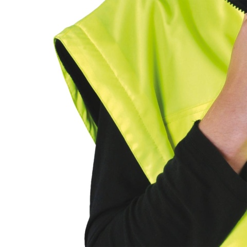 KURTKA OCHRONNA OCIEPLANA ODBLASKI VIBER 2W1 ODPINANE RĘKAWY POMARAŃCZOWO-GRANATOWA