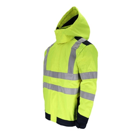 KURTKA 3W1 OCIEPLANA DLA ELEKTRYKÓW, MONTERÓW, ESD, POLAR ŻÓŁTO-GRANATOWA