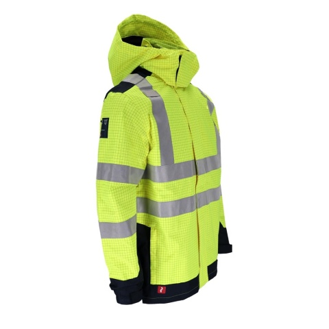 KURTKA 3W1 OCIEPLANA DLA ELEKTRYKÓW, MONTERÓW, ESD, POLAR ŻÓŁTO-GRANATOWA