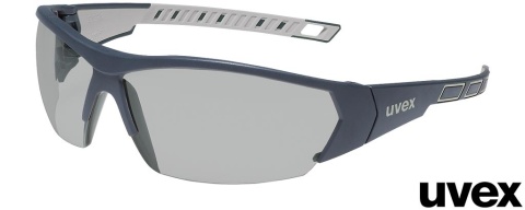 OKULARY OCHRONNE I-WORKS, KLASA OPTYCZNA 1, POWŁOKA ZAPOBIEGAJĄCA ZAPOROWANIU SZKIEŁ, SZARE POLIWĘGLAN