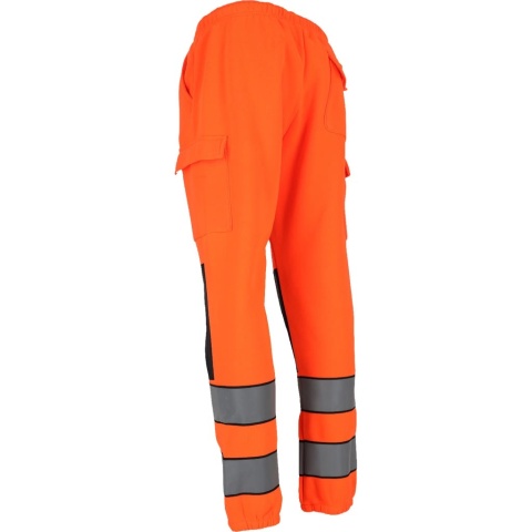 SPODNIE DRESOWE OSTRZEGAWCZE FLUO PASY ODBLASKOWE OCHRONNE DO PASA ŻÓŁTE