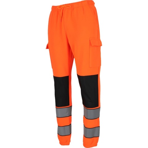 SPODNIE DRESOWE OSTRZEGAWCZE FLUO PASY ODBLASKOWE OCHRONNE DO PASA ŻÓŁTE