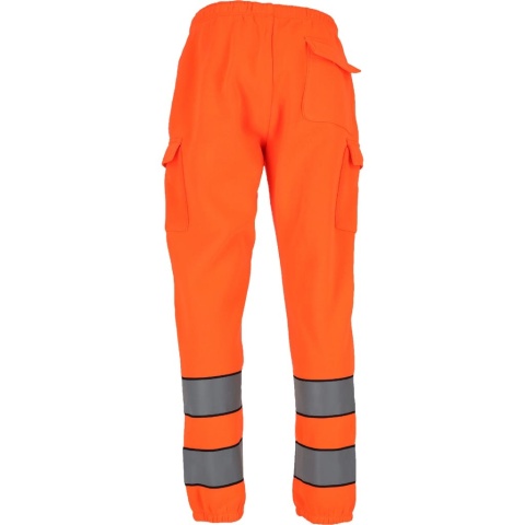 SPODNIE DRESOWE OSTRZEGAWCZE FLUO PASY ODBLASKOWE OCHRONNE DO PASA POMARAŃCZOWE