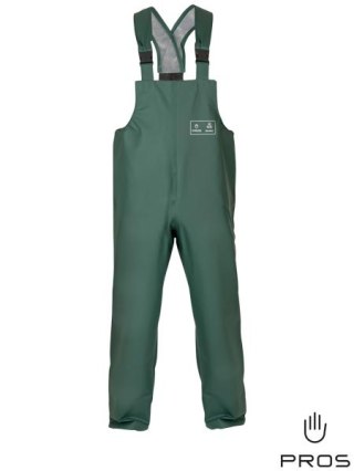 SPODNIE OCHRONNE OGRODNICZKI PRZECIWDESZCZOWE POWLEKANE PCV, ODPORNE NA ROZDARCIA, WODOSZCZELNE SZWY