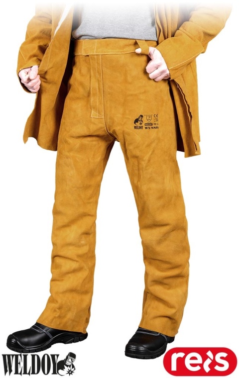 SPODNIE OCHRONNE SKÓRZANE DLA SPAWACZY WY-SSB