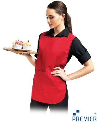 TUNIKA DAMSKA FARTUCH Z KIESZENIĄ CZERWONY