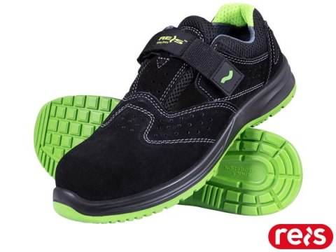 BUTY BEZPIECZNE - 36 - CZARNO-ZIELONY