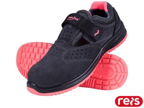 BUTY BEZPIECZNE - 36 - SZARO-RÓŻOWY