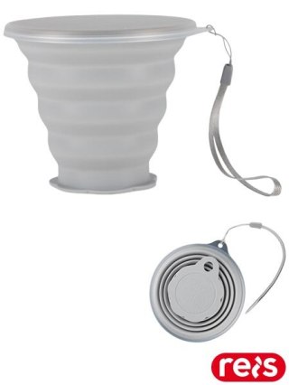 KUBEK SKŁADANY Z POKRYWKĄ