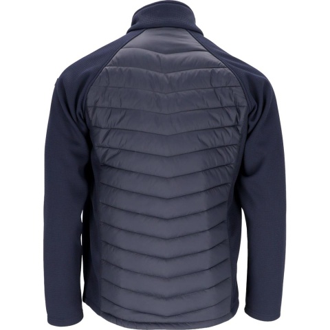 Kurtka przejściówka, granatowa męska, hybrydowa, pikowana ocieplana z polarem, 3XL
