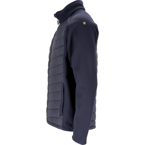 KURTKA PIKOWANA PRZEJŚCIOWA, OCHRONNA OCIEPLANA Z POLAREM, MĘSKA GRANATOWA