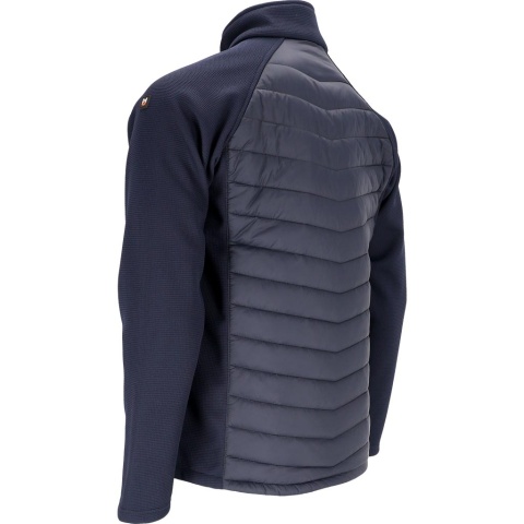 KURTKA PIKOWANA PRZEJŚCIOWA, OCHRONNA OCIEPLANA Z POLAREM, MĘSKA GRANATOWA