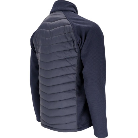 KURTKA PIKOWANA PRZEJŚCIOWA, OCHRONNA OCIEPLANA Z POLAREM, MĘSKA GRANATOWA