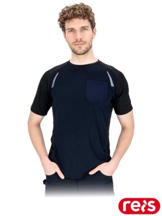 T-SHIRT - 2XL - GRANATOWO-CZARNY