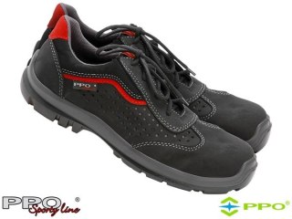 BUTY BEZPIECZNE - 39 - CZARNO-SZARO-CZERWONY