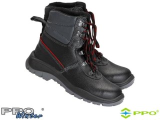 BUTY BEZPIECZNE - 42 - CZARNO-SZARO-CZERWONY
