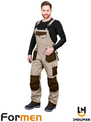 SPODNIE OCHRONNE OGRODNICZKI OCIEPLANE - 2XL - BEŻOWO-BRĄZOWO-CZARNY
