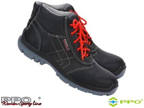 BUTY BEZPIECZNE - 37 - CZARNO-CZERWONY