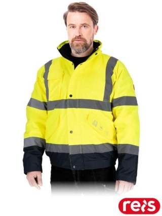 KURTKA OCHRONNA OCIEPLANA - 3XL - ŻÓŁTO-GRANATOWY