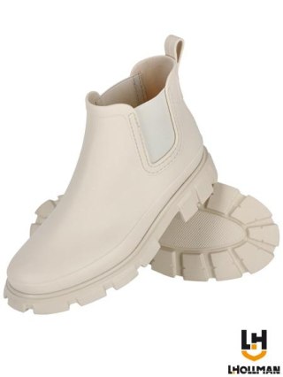 BUTY Z PVC - 41 - BEŻOWY
