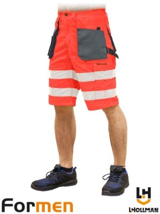 SPODNIE OCHRONNE DO PASA - KRÓTKIE - 2XL - CZERWONO-STALOWO-CZARNY