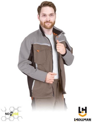 BLUZA OCHRONNA - 3XL - BEŻOWO-BRĄZOWO-POMARAŃCZOWY
