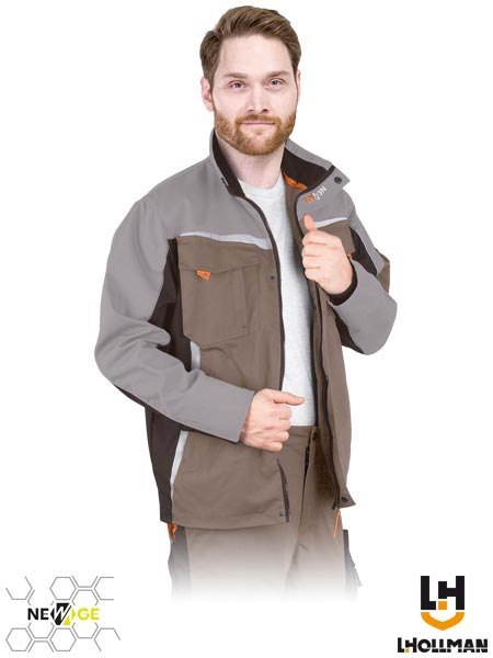 BLUZA OCHRONNA - 3XL - BEŻOWO-BRĄZOWO-POMARAŃCZOWY